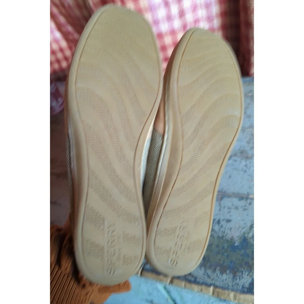 Ladies Sperry Top Tan Brown Leather‎ Size 10 Boat Driving Shoes